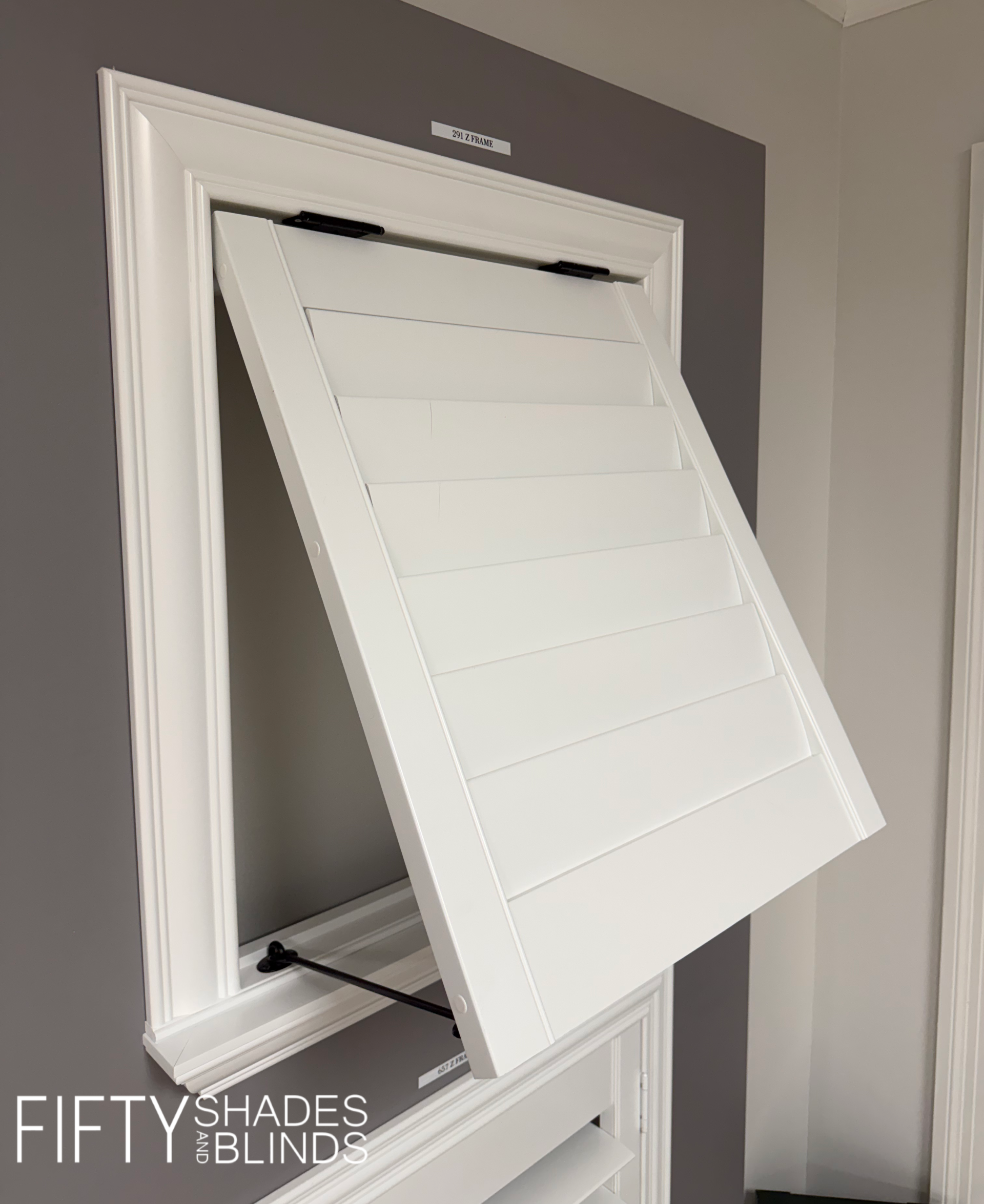 Plantation shutter door